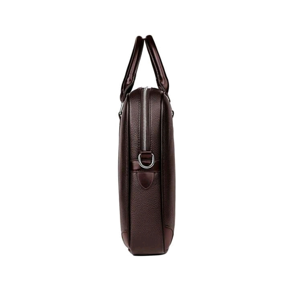 saroxi Men's Briefcase Crossbody Bag With Hand Carry Handle, Classic Large Capacity Laptop Bag For Documents And Office Supplies, Business Commute Style, PU Minimalist Design, Gift For Men