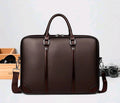 saroxi Men's Briefcase Crossbody Bag With Hand Carry Handle, Classic Large Capacity Laptop Bag For Documents And Office Supplies, Business Commute Style, PU Minimalist Design, Gift For Men